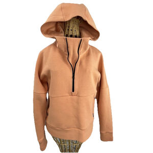Joma Peach Hoodie Sweatshirt Half Zip Pullover Long Sleeve Women’s S